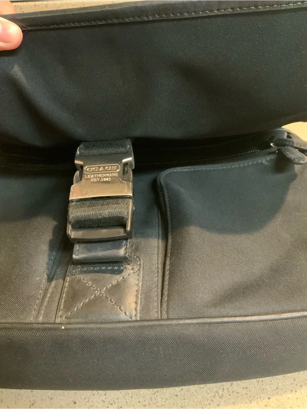 Coach Black Messenger Laptop Bag with Adjustable Strap
